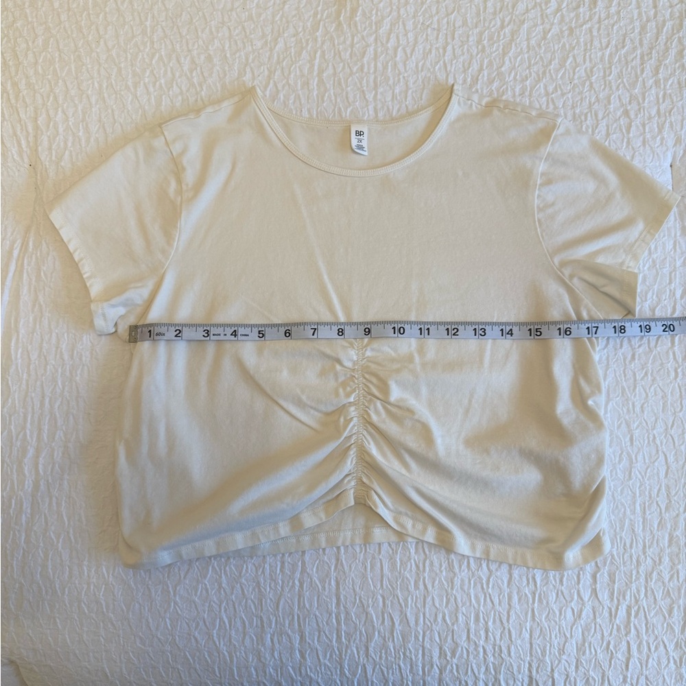 BP Cream Puff Sleeve Crop T-Shirt - Picture 2 of 10
